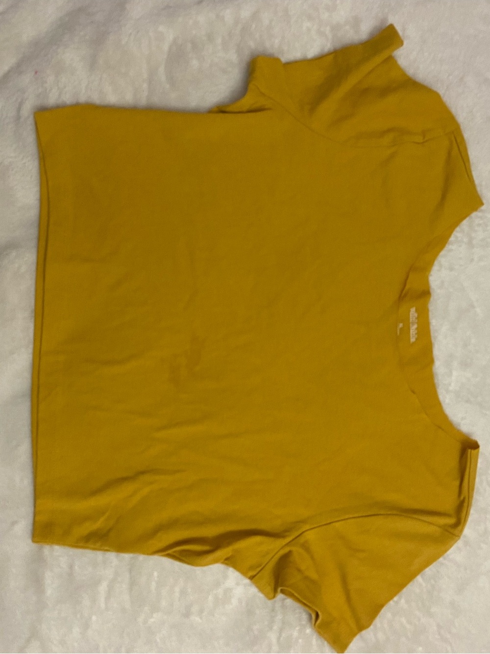 Mustard Yellow Women's Short Sleeve Top Juniors XL